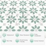 Peel and Stick Aqua Blue Vinyl Floor Tiles