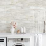 Glossy Wooden Marble Peel and Stick Tile Set