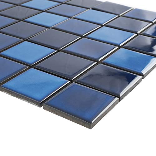 Navy Blue 2" x 2" Porcelain Mosaic Tile