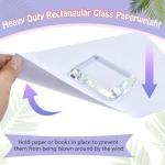 4 Pack Rectangular Clear Glass Tiles for Crafts