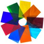 PALJOLLY 9 Pack Colored Stained Glass Sheets