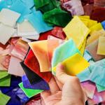 Irregular Stained Glass Mosaic Tiles for Crafts