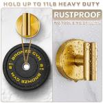 Brushed Gold Suction Hooks for Shower Towel Storage