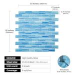 Light Blue Glass Mosaic Tile for Showers