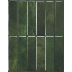 Peel and Stick 3D Green Shower Floor Tiles