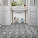 Peel and Stick Gray Stone Vinyl Tile 9"x9