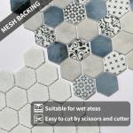 Green Hexagon Glass Mosaic Tiles for Shower