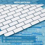 Light Blue Glass Mosaic Tile for Showers