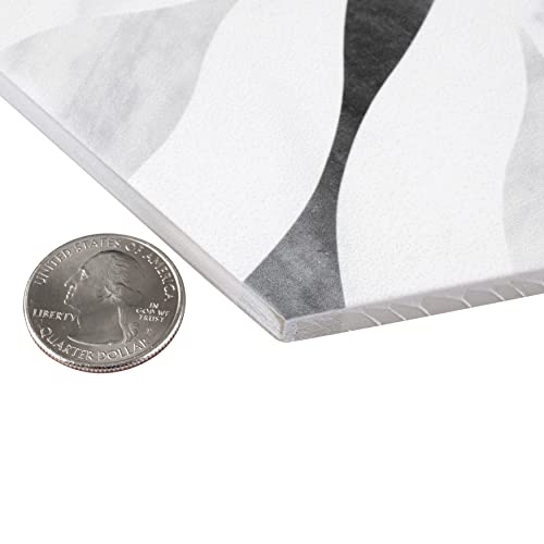 Classico Bardiglio Hex Flower Porcelain Tile 7"x8