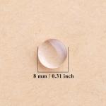 200pcs 8mm Clear Glass Dome Tiles for Crafts