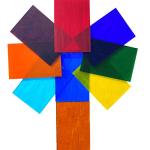 PALJOLLY 9 Pack Colored Stained Glass Sheets