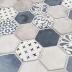 Green Hexagon Glass Mosaic Tiles for Shower