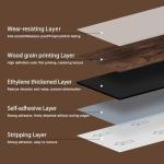 Brown Peel and Stick Vinyl Wood Plank Tiles