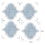 Blue Terrazzo Peel & Stick Vinyl Floor Tiles 20 Pack