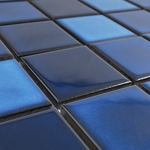 Navy Blue 2" x 2" Porcelain Mosaic Tile