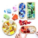 Irregular Stained Glass Mosaic Tiles for Crafts