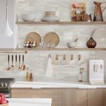 Glossy Wooden Marble Peel and Stick Tile Set