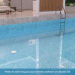 Light Blue Glass Mosaic Tile for Showers