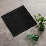 Black Peel and Stick Vinyl Shower Floor Tiles