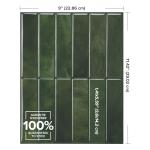 Peel and Stick 3D Green Shower Floor Tiles