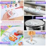 4 Pack Rectangular Clear Glass Tiles for Crafts