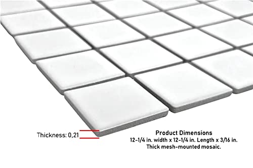 White 2x2 Matte Finish Porcelain Mosaic Tile