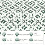 Peel and Stick Vinyl Shower Floor Tiles - Green