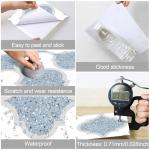 Blue Terrazzo Peel & Stick Vinyl Floor Tiles 20 Pack