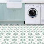 Peel and Stick Aqua Blue Vinyl Floor Tiles
