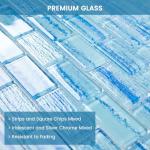 Light Blue Glass Mosaic Tile for Showers