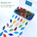 Assorted Color Mosaic Glass Petals and Leaves Tiles