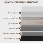 Peel and Stick Luxury Vinyl Floor Tiles, Teak