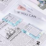 4 Pack Rectangular Clear Glass Tiles for Crafts