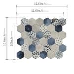Green Hexagon Glass Mosaic Tiles for Shower