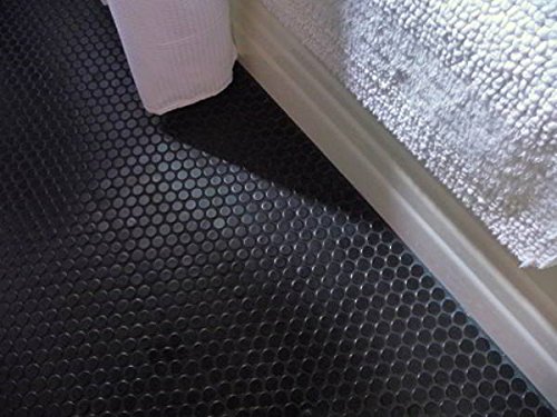 Black Matte Penny Round Porcelain Mosaic Tile