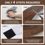 Brown Peel and Stick Vinyl Wood Plank Tiles