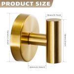 Brushed Gold Suction Hooks for Shower Towel Storage