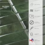 Peel and Stick 3D Green Shower Floor Tiles