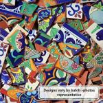 MEXTILES - Broken Mexican Talavera Tiles Handmade Mix Designs 10 Pounds