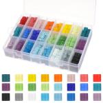 1100 Pcs Colorful Glass Mosaic Tiles for Crafts