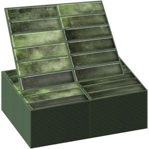 Peel and Stick Green Marble Backsplash Tiles
