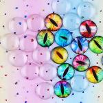 27pcs Clear Glass Dome Cabochon Tiles for DIY