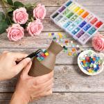 1100 Pcs Colorful Glass Mosaic Tiles for Crafts
