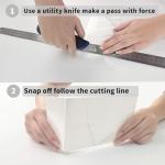 Peel and Stick White Marble Shower Floor Tiles