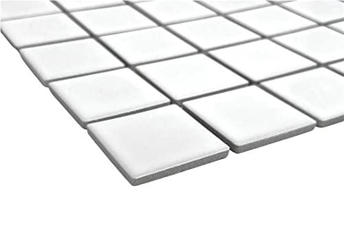 Premium Matt White 2x2 Porcelain Mosaic Tile