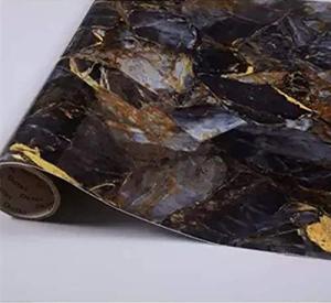 Yancorp Dark Blue Black Marble Peel and Stick Tile