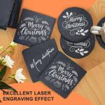 Black Slate Coaster Set - 24 Piece Bulk Pack