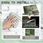 Peel and Stick Green Marble Backsplash Tiles