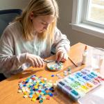 1100 Pcs Colorful Glass Mosaic Tiles for Crafts