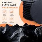 Black Slate Coaster Set - 24 Piece Bulk Pack